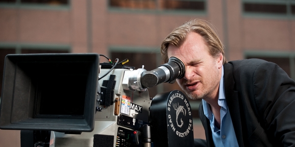 Christopher Nolan během natáčení