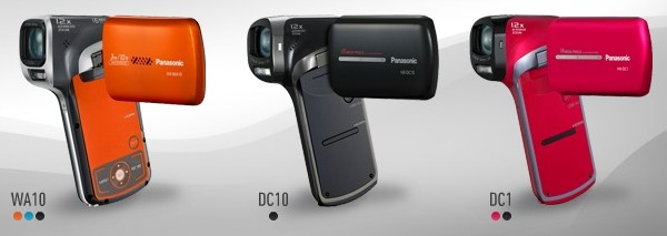 Videokamery Panasonic HX-WA10, HX-DC10 a HX-DC1