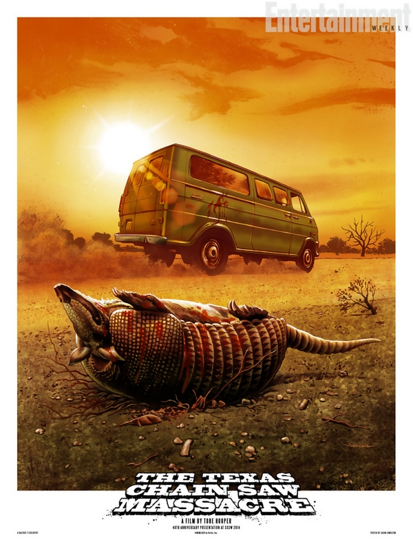 Texaský masakr motorovou pilou - 4K restoration poster (zdroj: Entertainment Weekly)